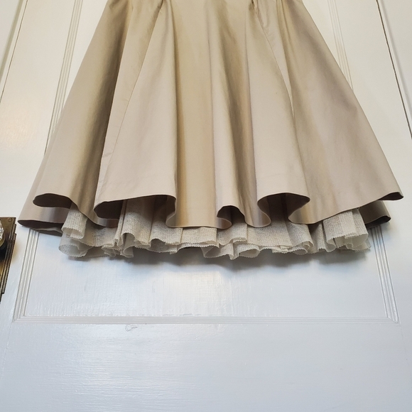 Tristan & Iseut Box-Pleated Skirt – Size 8 – Khaki - Picture 3 of 7